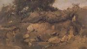 Jean Baptiste Camille  Corot Carriere de la Chaise-a-Marie a Fontainebleau (mk11) china oil painting artist